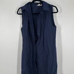 Th Fisher Project Navy Cotton Shirt Dress Size S/P